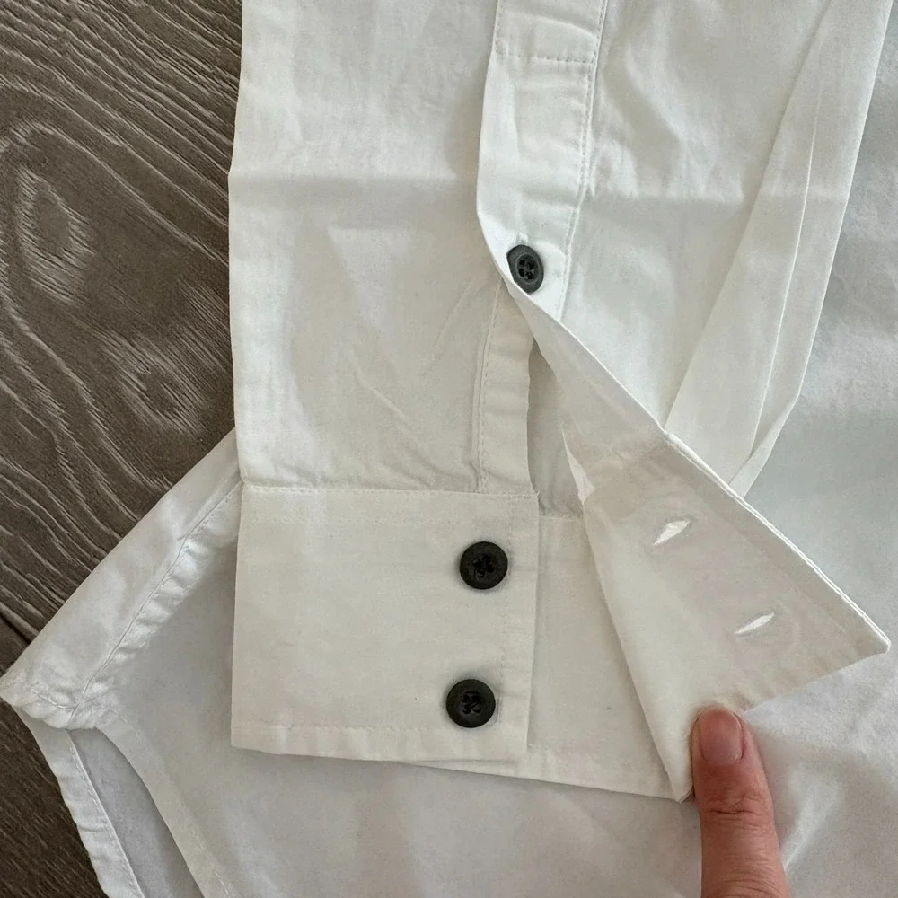 Vintage Cockpit USA Mens White Long Sleeve D.I. Heritage Button Up Shirt‎ Size M
